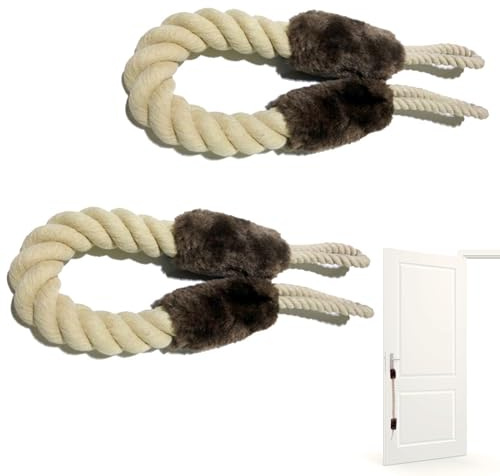Türkordel Klemmschutz,2 Stück Türkordel,Türstopper Klinke,Türstopper Klinke Baumwolle,Tür Klemmschutz,Klemmschutz Baby,Klemmschutz für Türen,Tür Klemmschutz Baby aus Kordel 60 cm