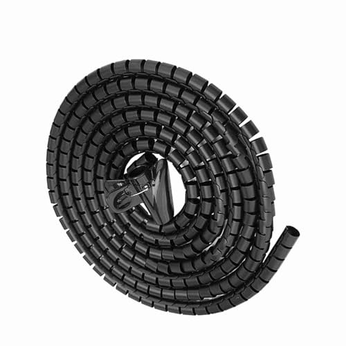 SHUAIGUO Flexible Spiral Tube Cable Organizer, Wire Wrap Cord Protector & Storage Pipe - Reusable, Zip-up Solution for TV/Computer Cords (3.0m*16mm)