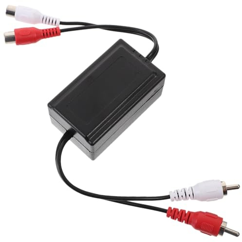 BAZEITFLOW Isolatore Rumore Audio Auto - Filtro Antironzio per Amplificatore Stereo Auto e Impianti Domestici Riduce Disturbi e Migliora Qualità Suono