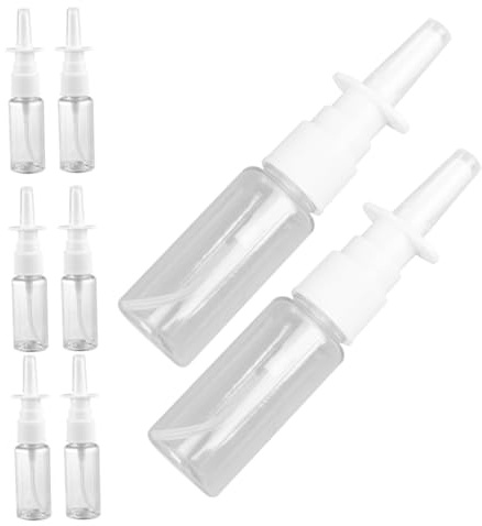 Gogogmee 10 pezzi Spray Nasale Riutilizzabile Nebulizzatore Fine Trasparente per Applicazione Precisa Bottiglie Spray Portatili per Viaggi e Uso Quotidiano