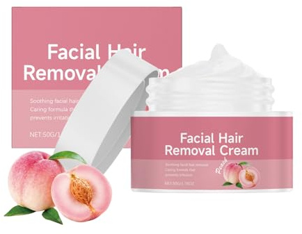 Gesichtshaarentfernungscreme für Frauen, 50 g, feuchtigkeitsspendend, schmerzfreie Enthaarungscreme, für Damen, Herren, Mädchen, Damen, Augenbrauen, Oberlippe, Koteletten, besondere Anlässe