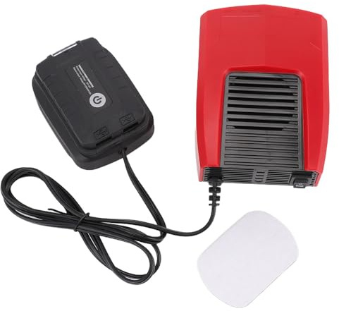 Fafeicy Batteria Agli Ioni di Litio Riscaldatore Portatile Silenzioso Termostato Elettrico Piccolo Riscaldatore con Ventola di Raffreddamento Porta USB Leggera per Officina All'aperto