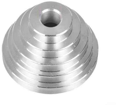 Aluminium-Pagoden-Riemenscheibe, 4 über 5 Stufen, Getriebetyp für Presse, Z4116, kompatibel mit Bohrung und Zahnriemen, langlebig, silberfarbene Antriebsrolle, V-förmig (18 mm)