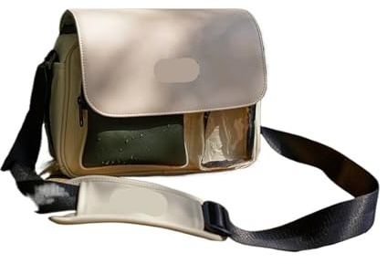 Camera Shoulder Sling Bag for Travel & Photography Crossbody with Magnetic Closure, 15° Strap, Multi-Compart(Off White,S)