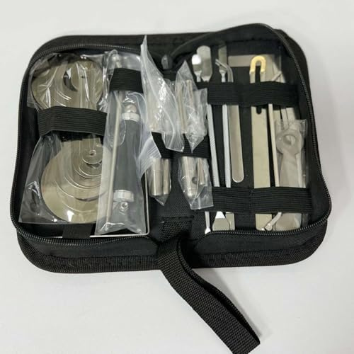 Juego de herramientas de reparación de saxofón funcional con caja de almacenamiento diseñada para flauta, oboe, clarinete, trombón, trombón, mantenimiento de trompeta