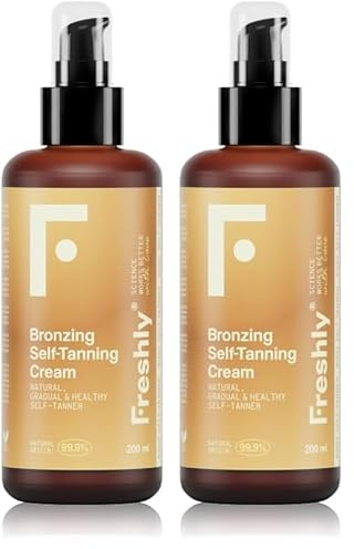 Freshly Cosmetics Bronceador natural en crema Bronzing Radiance Self-Tanning Cream, 200ml (Paquete de 2)