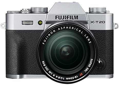 Fujifilm X-T20 Systemkamera mit XF18-55mm Objektiv Kit (Touch LCD 7,6cm (2,99 Zoll) Display, 24,3 Megapixel APS-C X-Trans CMOS III Sensor) silber