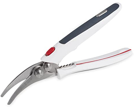 Zyliss E910039 Meeresfrüchteschere, Weiß/Grau, Für einfaches Teilen von Meeresfrüchten, Hummer und ähnlichem, 5 Jahre Garantie