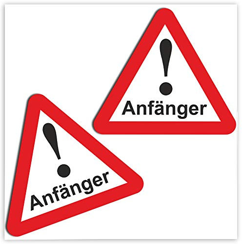 SkinoEu® 2 x PVC Pegatinas Laminadas Adhesivos Conductor Novel Signo New Driver Sign Etiqueta para Autos Automóviles Coches B 142 Z*