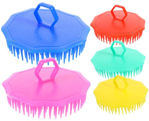 SUPVOX 5 Piezas Cepillo De Masaje Para Cuero Cabelludo, Cepillo De Champú Para Cabello, Masajeador De Cabeza, Peine Para Acondicionador, Cuidado Del Cabello, Uso En Casa Y SalóN, Color Aleatorio