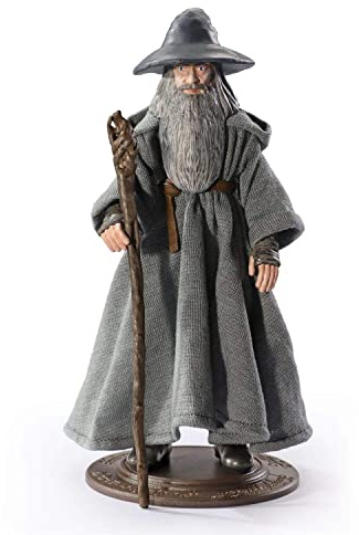BendyFigs Gandalf by The Noble Collection - Officially Licensed 19cm Lord of The Rings Bendable Toy Posable Collectable Doll Figures with Stand - for Kids & Adults, Unique