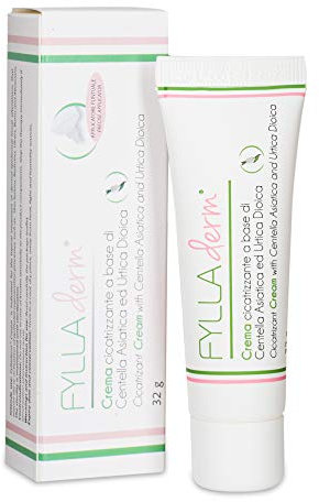 Fylladerm - Crema Cicatrizante - A Base de Extractos Naturales de Centella Asiática y Ortiga Mayor - Pomada Cicatrizante Calmante para Heridas, Úlceras, Quemaduras, Abrasiones - 32 gramos