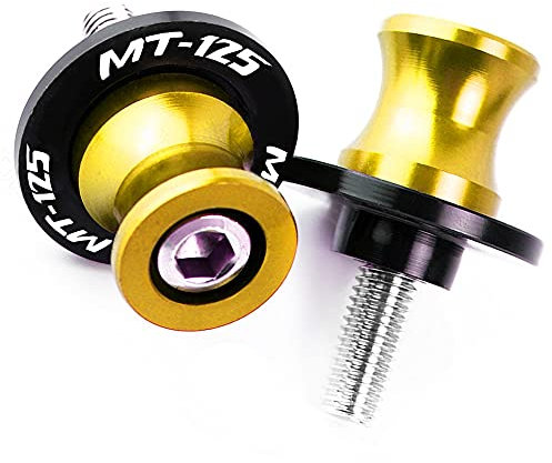 2Bird Motorrad Montageständer Racingadapter Bobbins, M6 CNC Aluminium Ständeraufnahme Für MT 125 2014-2020 Zubehör (Color : Gold, Size : 6mm)