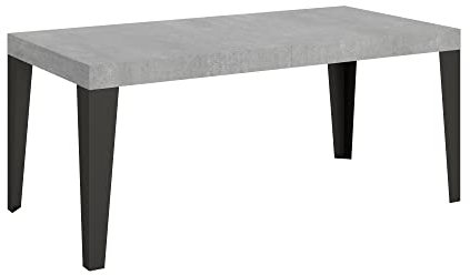 Itamoby, Tisch Flame, ausziehbar, Beton 90 x 180 cm, ausgezogen 440 cm