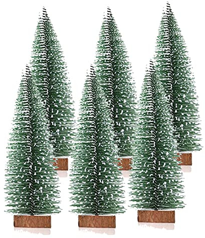 Betos Miniature Christmas Tree - Artificial Frost Trees 10cm 15cm 20cm TableTop Mini Xmas Tree for Christmas Party Home Office Indoor Decor