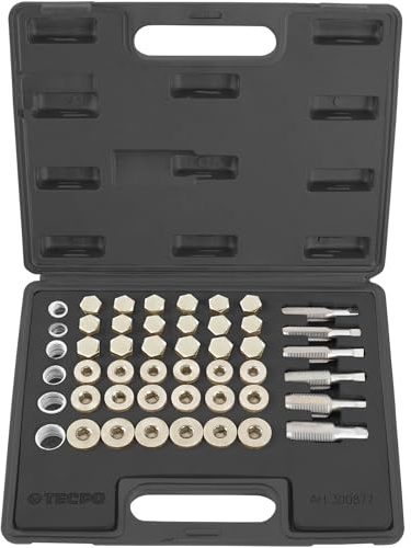 TECPO Ölwanne Ölablasschrauben Reparatur Satz 114 Teile + Gewindebohrer M13-M22