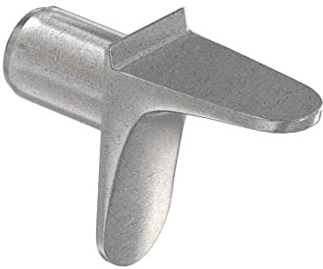 Supporto per pavimento con cuscino, diametro di 5 mm, 20 pezzi, prodotto in Germania, supporto per scaffali antiruggine, supporto per ripiani con cuscino, perni zincati