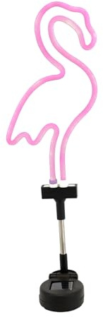 Solar Stake Light Outdoor Flamingo, Neon-Effect Solar Powered Garden Stake Light, Decorative Waterproof Garden Ornament Spike Light, No Wiring