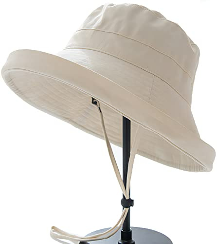 Sombreros de sol 100% algodón para mujer, de ala ancha, para jardinería, viajes, protección solar, plegable, para playa, ala plegable