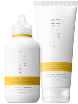 Philip Kingsley | Body-Building Volumising Shampoo and Conditioner Duo Set | Hydrate, Thicken, Volumise Hair | Lifts and Adds Shine | 250ml and 200ml