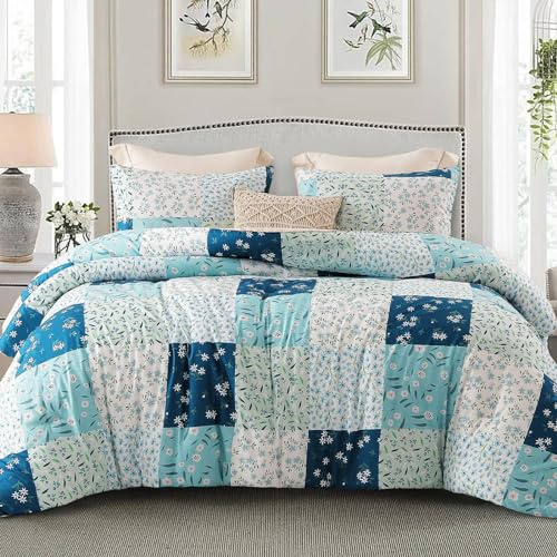 Whale Flotilla Coverless Duvet King Size 7.5 Tog 3 Pieces Patchwork Floral