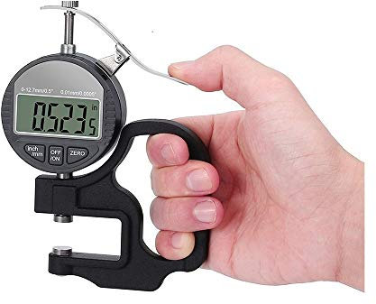 Bügelmessschraube 0,001mm Elektronische Dickenlehre 12,7 mm 25.4mm Digital Mikrometer Dicke Micrometro Dicke Tester (Color : 0 12.7mm 0.01mm)