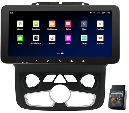 Für Dodge Ram 1500 2013-2019 10.33 Android 12 Autoradio Mit USB, Bluetooth, DAB+, CarPlay, Navi GPS, HD Touchscreen, WiFi, FM (8GB RAM+128GB ROM)