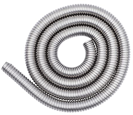 jojofuny Wire Cable Protector Stainless Steel Metal Threaded Hose Sturdy Flexible Cable Sleeve for Home Electronics Cord Management with High Heat Resistance and Anti-corrosion Design