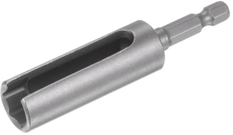 QUARKZMAN 80mm langer 12mm Sechskantmuttern-Schraubendreher-Bit-Adapter mit Schlitz, 1/4 Sechskantschaft, Cr-V