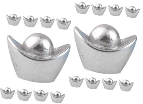 ifundom 30stücke Miniatur Goldene Ingot Figuren Dekorative Ornamente Für Wohnzimmer Und Garten Realistische Modellierung Langlebiges Kunststoffmaterial Für Festliche Anlässe Und