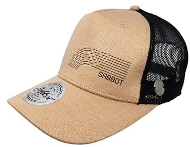 SABBOT Luke Snapback Cap, Moderne Mesh-Kappe, Verstellbare Trucker-Mütze, Basecap, Stylischer Sonnenschutz, Sportcap, Sommerhut, Atmungsaktiv, Ideal für Outdoor (Beige)