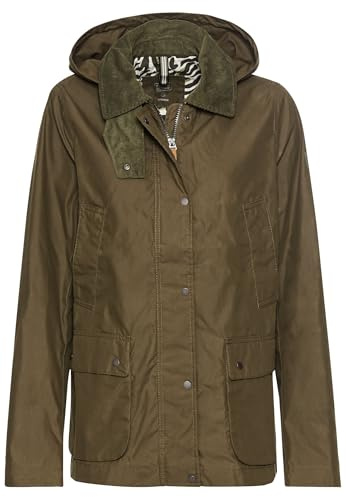 camel active Damen Fieldjacket mit Cordkragen Dunkel Khaki, womenswear-48