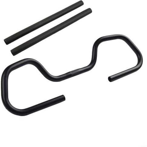 Manubrio a farfalla da 31,8 mm per bici da touring e da trekking, larghezza 580 mm, include impugnature (manubrio da 31,8 mm + 2 impugnature)