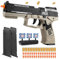 Soft Bullet Toy Gun Age 5+, Upgrade Fidget Gun Pistol Toys Guns, 12 Shell Ejecting Soft Bullet Blaster with 40 Bullets for Boys (Desert)