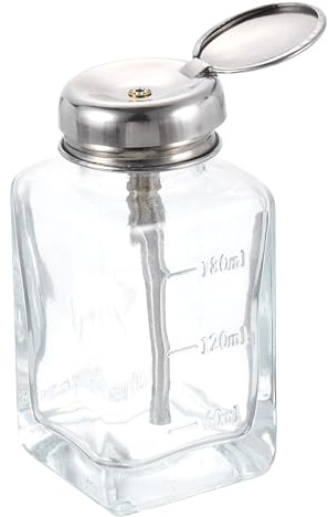 QUARKZMAN Lösungsmittel-Alkohol-Spender 180ml (6,1 Unzen) Konischer Druckflüssigkeitsspender mit Edelstahlrohr und Kupferkern für Aceton-Politur-Entferner