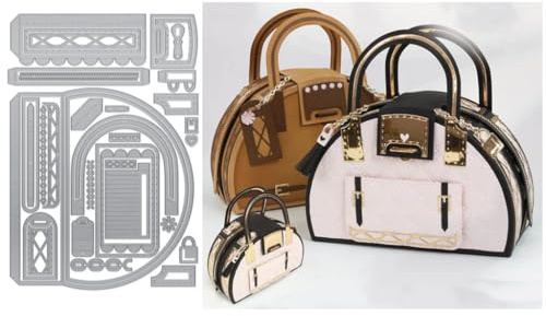 Sredwtk Handtasche Geschenkbox Stanzschablonen Schachtel Stanzschablonen Box Metall Prägeschablonen Stanzmaschine Stanzformen Schablonen für DIY 3D Keksbox Süßigkeitenbox