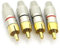 Zephyra Connecteurs RCA Mâles sans Soudure – Lot de 4, Adaptateurs Cinch Audio Vidéo, Embouts à Visser, pour Câble Coaxial, CCTV, Hi-Fi, Home Cinéma(2 Rouges + 2 Noirs)