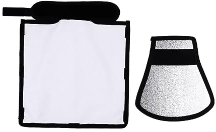 2 Pezzi Riflettore Fotografico Diffusore per Flash Esterno Pannello Riflettente Flessibile per Fotografia Accessorio e Resistente per Luce Morbida
