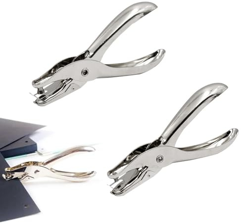 2 pezzi perforatori singoli, perforatori a mano, pinza per fori tondi, foro rotondo, diametro foro foro 3 mm e 6 mm, punzonatrice a mano, per carta, foto, biglietti di auguri, biglietti di auguri