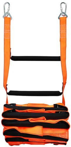 Strickleiter, 10M Notfall Feuerleiter Training Soft Ladder, Strickleiter Feuerfeste Rettungsleiter, Faltbar,für Balkon & Fenster,Gewicht von bis zu 600 kg