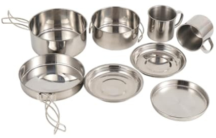 MERIGLARE Juego de Utensilios de Cocina para Acampar de 8 Piezas, Juego de Cocina para Fiestas de Cocina Y Deportes Al Aire Libre