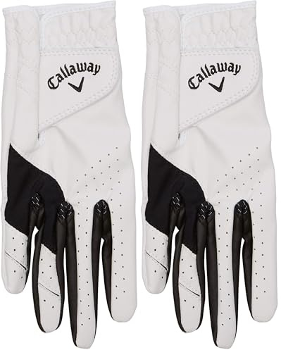 Callaway Golf X Junior Handschuh, Weiß, M (Packung mit 2)