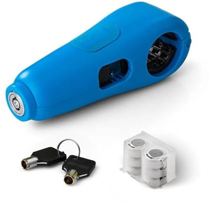 Lenkradkralle Motorrad-Lenkerschloss, Diebstahlsicherung für Elektrofahrzeuge, Dirtbikes, modifizierter Helm, festes Hupenschloss Lenkradsperre(Blue)
