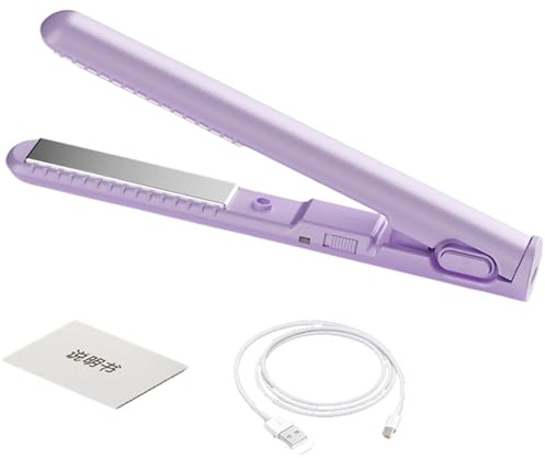 Plancha Alisadora Y Rizador De Pelo 2 En 1 Calentamiento Rápido Carga USB | Rizador De Pelo Herramienta De Peinado Para Mujeres Y Chicas, Para Viaje Y Hogar