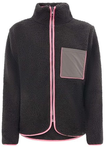 Zwillingsherz Damen Teddyjacke Classic – Kuschelige Fleece Jacke mit Reißverschluss, Warm & Weich Uni