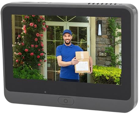 FTVOGUE Campanello WiFi 1080P con Telecamera Spioncino Intelligente con Rilevamento del Movimento PIR, Batteria da 5000 MAh, Schermo LCD da 4,3 Pollici, Spioncino Digitale per la