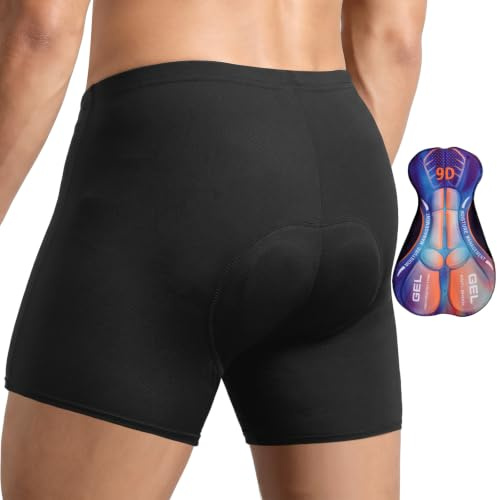 AYESY Cycling Shorts Mens, 5D Gel Padded MTB Liner Undershorts | Breathable Bicycle Cycling Shorts, Quick Drying Shockproof Mountain Bike Pants