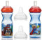 2 x Nuby 300ml Sports Sipper, Non Spill, Soft Leakproof Spout & BPA Free - Juice Drink Bottle, Beaker, Container for Toddlers, Children, Kids (9m+) (Blue + Blue)