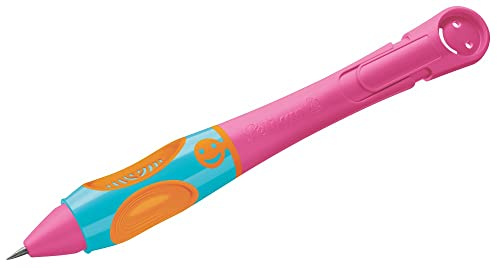 Pelikan Griffix Bleistift, Automatischer Bleistift für Rechtshänder, Ergonomischer Griffbereich, Minenbleistift, HB-Stift, Ideal zum Schreibenlernen für Kinder, 3 Bleistiftminen im Set, Rosa