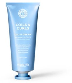 Maria Nila Coils & Curls Oil-In-Cream, 100 ml, För lockigt och vågigt hår, Jojobaolja för att hålla sig återfuktad under tvätt, Sheasmör för att förbättra lockar, 100% vegansk